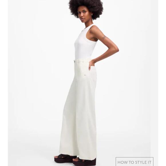 NWT Madewell Petite Wide-Sweep Trousers: Airy Denim Edition Size 25P - Picture 2 of 7